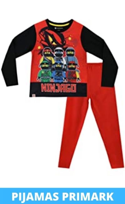 Pijama en descuento color rojo dos piezas de ninjago