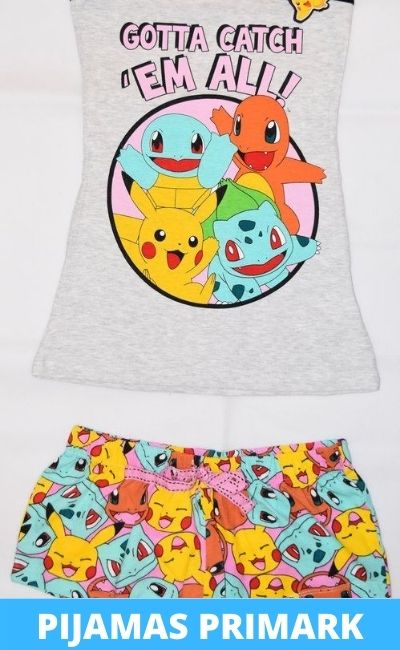 Pijama cortos para niña Pokemon en ofertas