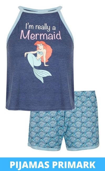 Pijama cortos de sirenita ariel para niña compra online