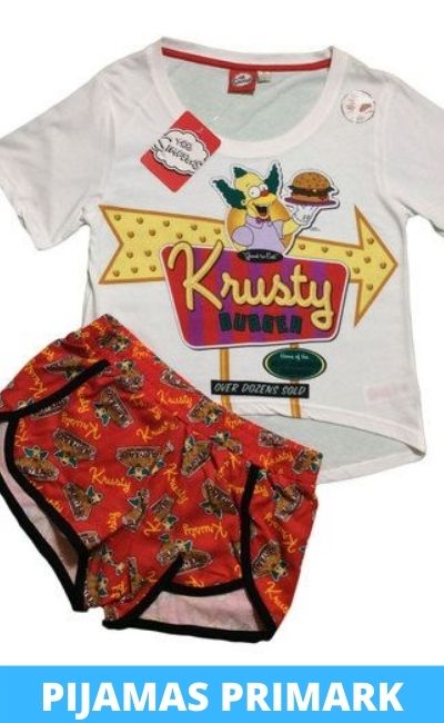 Pijamas dos piezas de krusty para mujer cortos en rebajas
