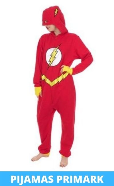 Pijamas cuerpor enteros de flash color rojo de hombre en Ofertas Primark
