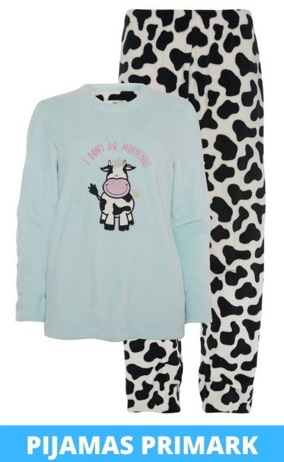 Comprar Pijama larga de Vaca dos piezas en Primark Online