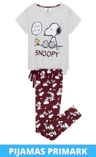 Pijama largos dos piezas para niña snoopy primark compra ahora