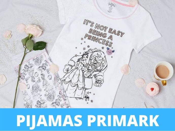Pijama color blanco corto para niña de bella bestia compra online