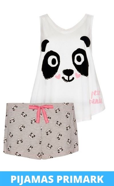 Pijama de Niña Corto de Oso Panda en Ofertas