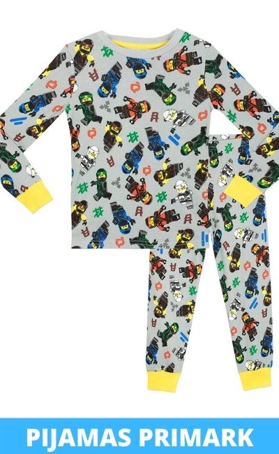Pijamas para niño color gris de ninjago Primark