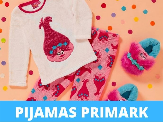 Pijamas de trolls para niña color rosa en Descuento