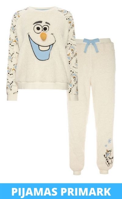 Pijamas de frozen color blanco de mujer dos piezas Primark rebajas